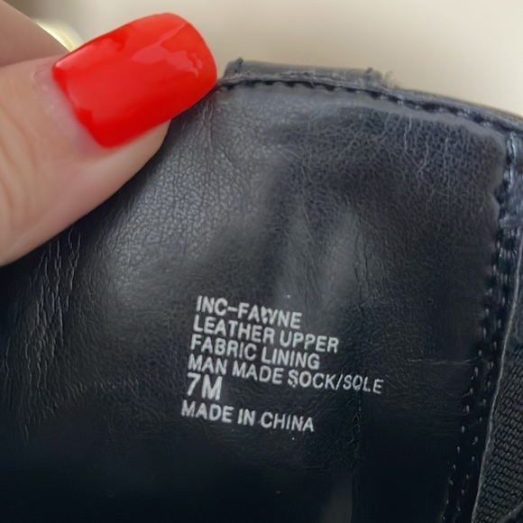 INC Black Genuine Lether Boots - Picture 6 of 16